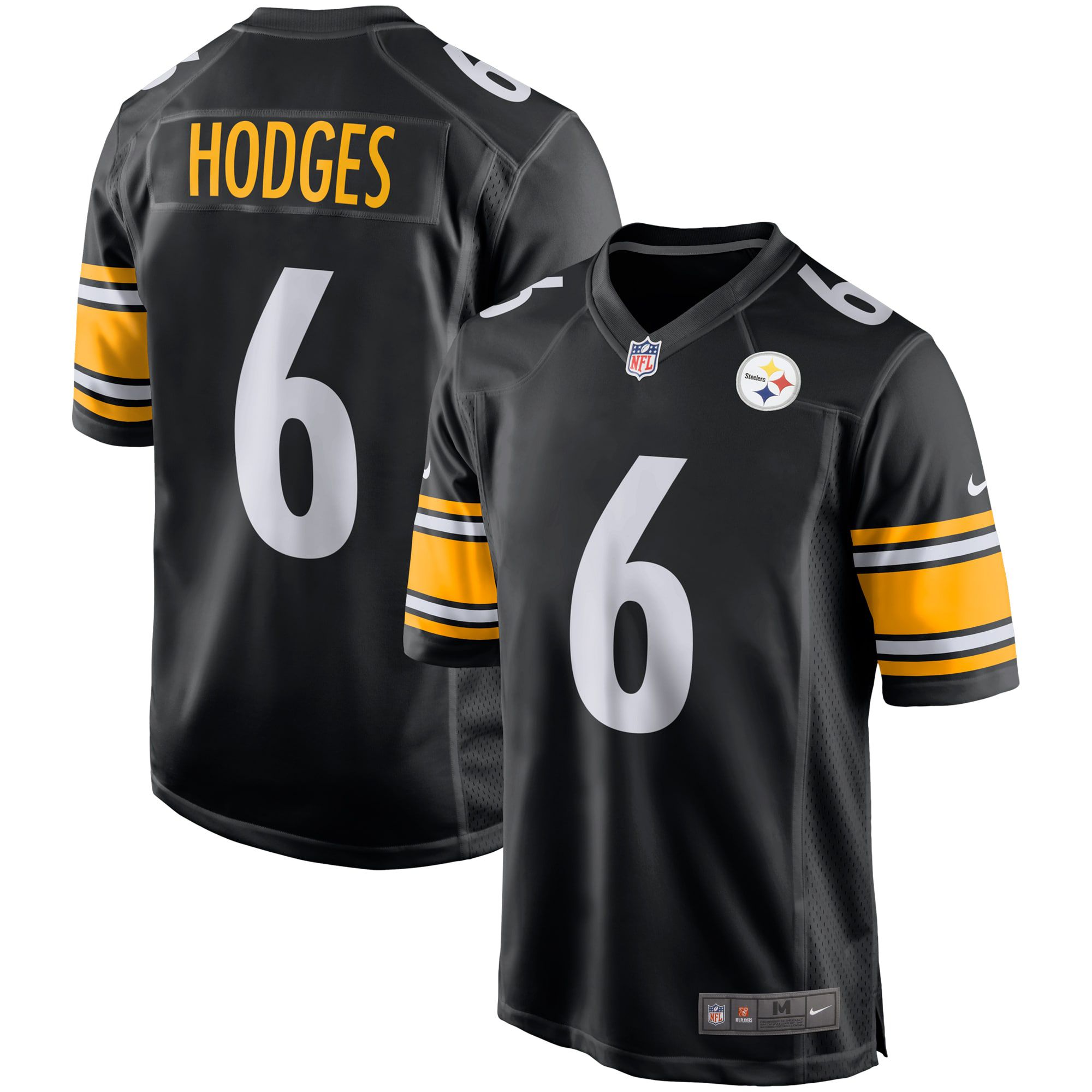 Cheap Men Pittsburgh Steelers 6 Devlin Hodges Nike Black Game NFL Jersey